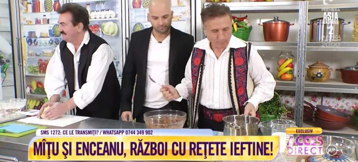 VIDEO / Răfuială la cratiţă! Constantin Enceanu şi Petrică Mîţu Stoian, război cu reţete ieftine