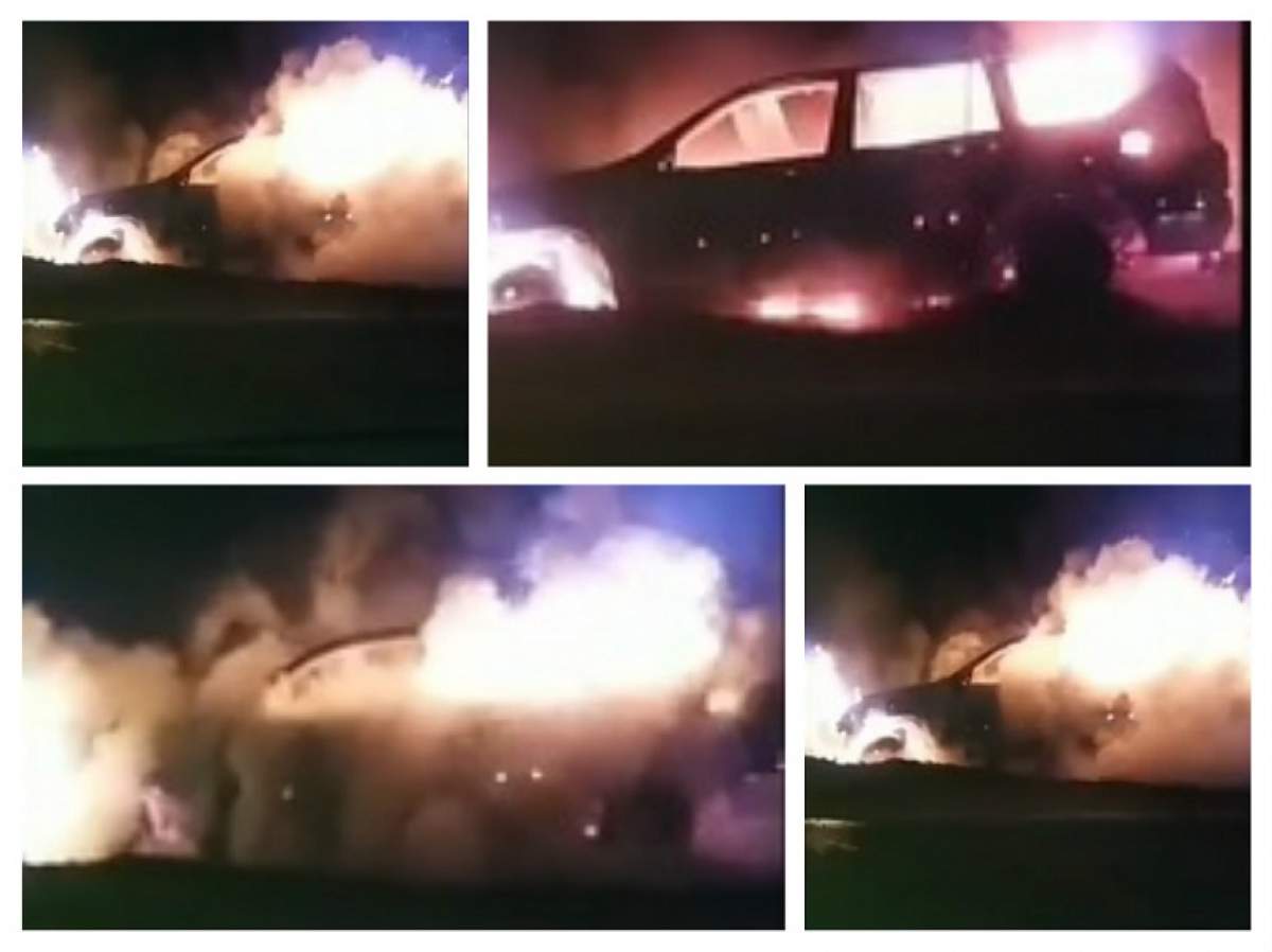 Culmea beţiei în Argeş! Un bărbat a intrat cu maşina într-un cap de pod după ce a incendiat-o