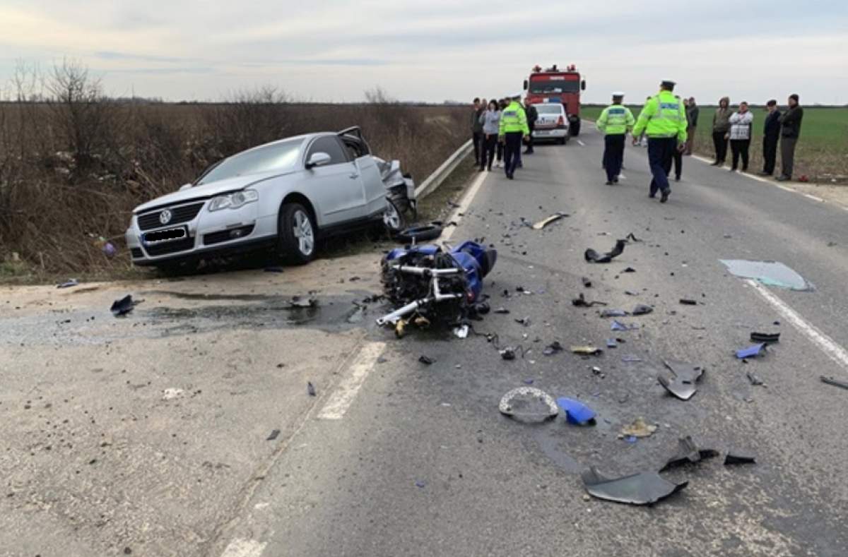 Accident grav în Timişoara! Un motociclist a murit pe loc în urma impactului
