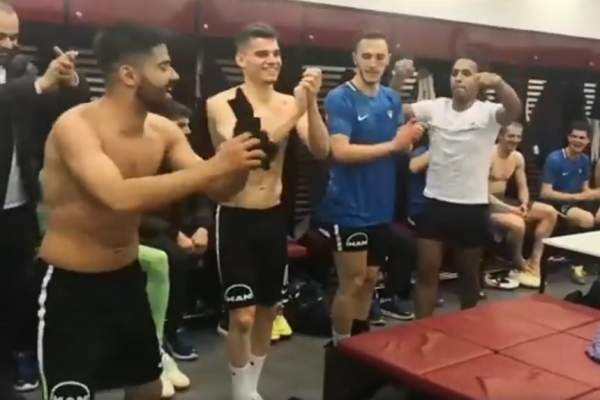 VIDEO / Nebunie în vestiarul Viitorului Constnţa, după victoria din meciul cu FCSB! Ianis Hagi a dansat pe muzică machedonească