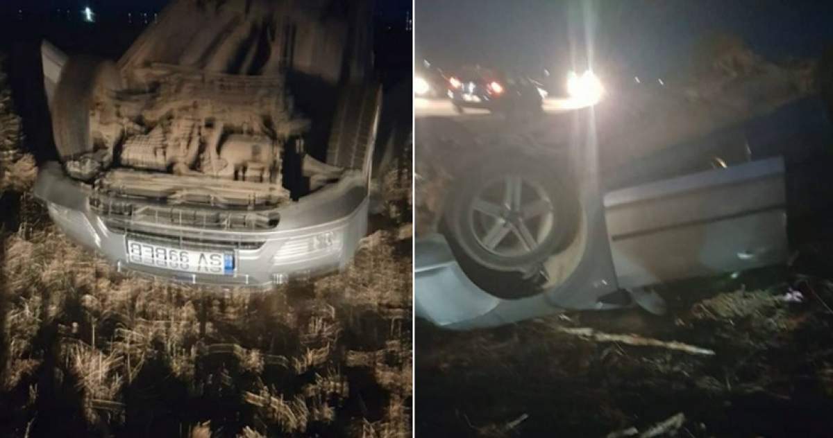 Accident grav în Suceava! S-a răsturnat din cauza vitezei