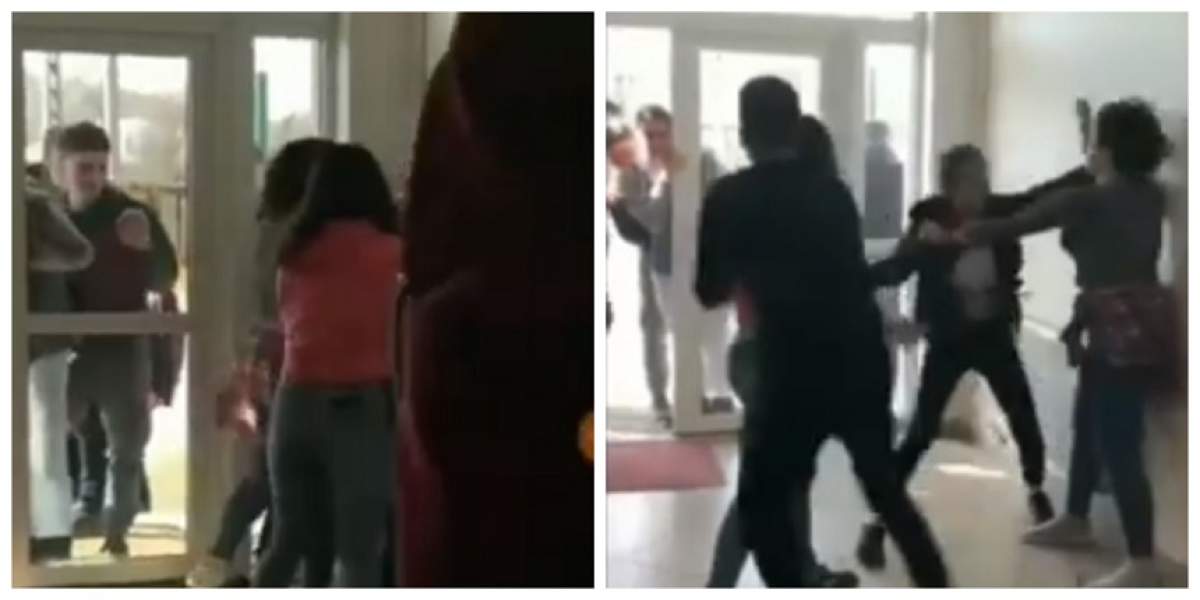 Două eleve din Câmpina s-au bătut pe holurile liceului. Au fost la un pas să rămână fără părul de pe cap! VIDEO