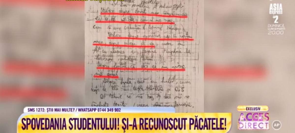 Scrisoarea lui Mihai Niţescu pentru profesoara pe care a înjunghiat-o: "Iartă-mă pentru tot. Te iubesc". VIDEO