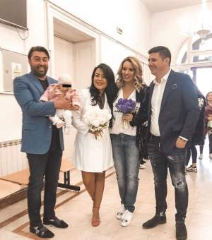 Mihaela Moise s-a căsătorit astăzi civil. Cum a venit îmbrăcată naşa Diana Dumitrescu