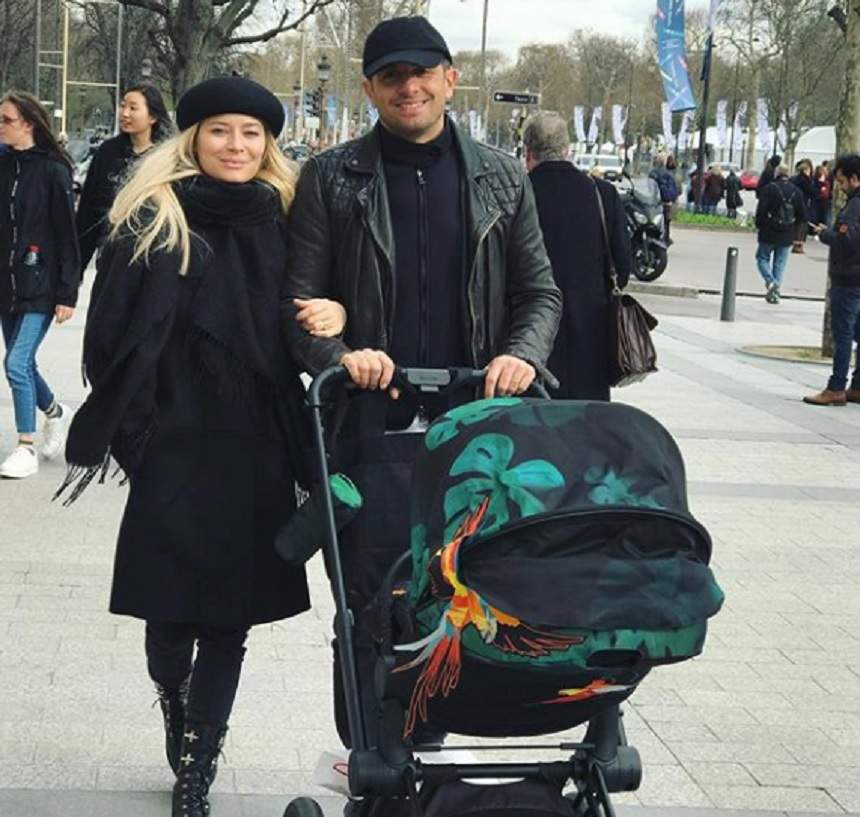 Laura Cosoi, melancolică pe străzile Parisului, alături de familie: "E tihnă mare în trei". FOTO 