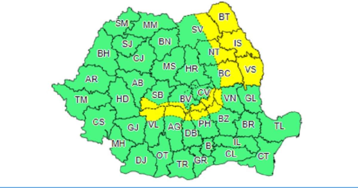 Iarna nu vrea să plece! ANM anunţă cod galben de vânt, ploaie şi ninsoare