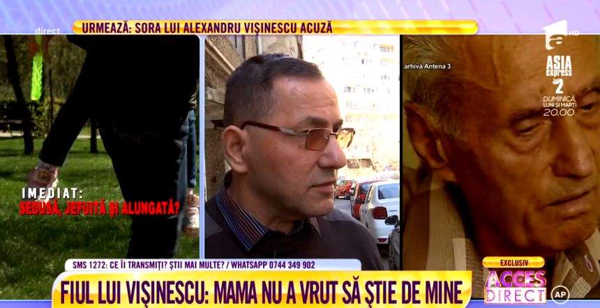 El este fiul secret al lui Alexandru Vişinescu. Torţionarul nici nu a vrut să audă de băiatul lui. "Am fost abandonat la maternitate" / VIDEO