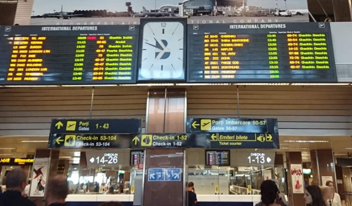 Incident şocant pe Aeroportul Otopeni! Un bărbat a început să înjure pasagerii şi să spargă totul în jur