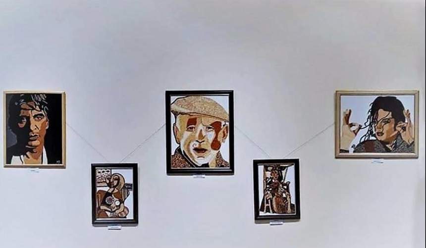 Tablouri inedite ale unei artiste din Bihor, opere de artă realizate din... seminţe / VIDEO