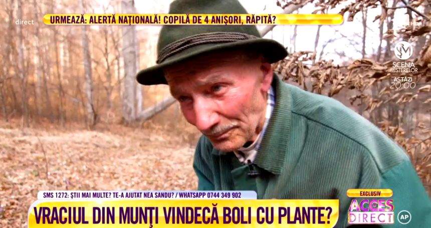 Plante tămăduitoare sau înşelătorie? Nea Sandu, de 90 de ani, spune că vindecă boli grave. "Nu mai ţin minte câţi oameni am făcut bine" / VIDEO