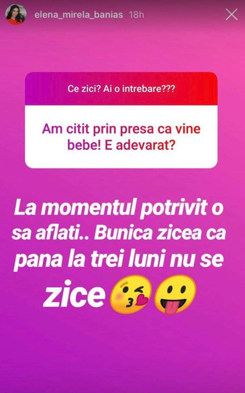 Mirela Banias îşi ţine fanii pe jar în privinţa sarcinii. "Până la trei luni nu se spune"