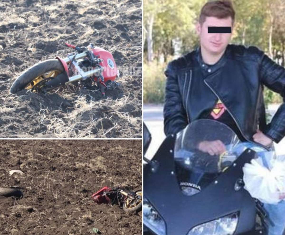 Accident devastator în Buzău. Motocicleta pe care se afla Mihai a fost făcută bucăţele, după ce tânărul a intrat pe contrasens