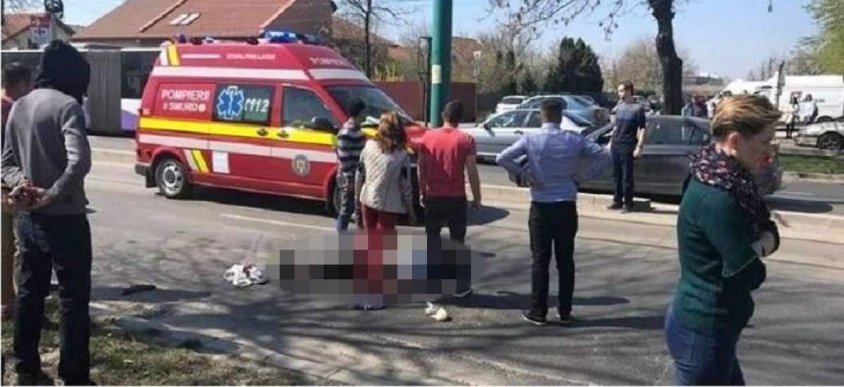 Pieton accidentat grav de o mașină în Timișoara! A fost aruncat câțiva metri pe stradă
