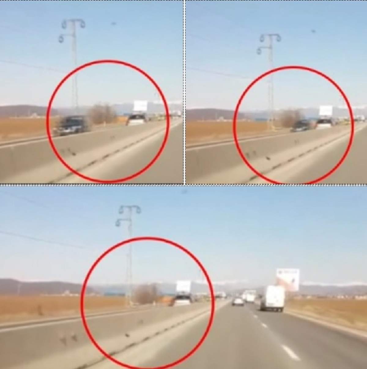Şofer de 85 de ani trezeşte panică pe DN1 mergând cu viteză pe contrasens / VIDEO