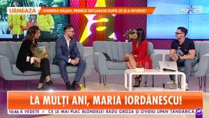 VIDEO / Maria Iordănescu, în lacrimi la tv, de ziua ei. Mesajul tatălui a emoţionat-o profund. "Eşti prinţesa mea"