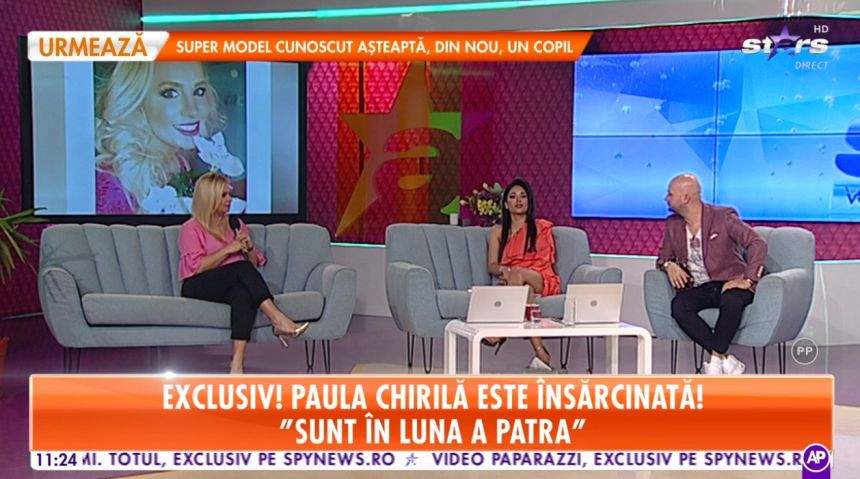 Paula Chirilă este însărcinată cu noul iubit! Primele declaraţii, în direct. "Îmi doresc foarte mulţi copii"