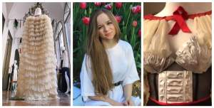 Vrei să vezi ultima fiță? O moldoveană a creat o rochie, folosindu-se de 1000 de prezervative