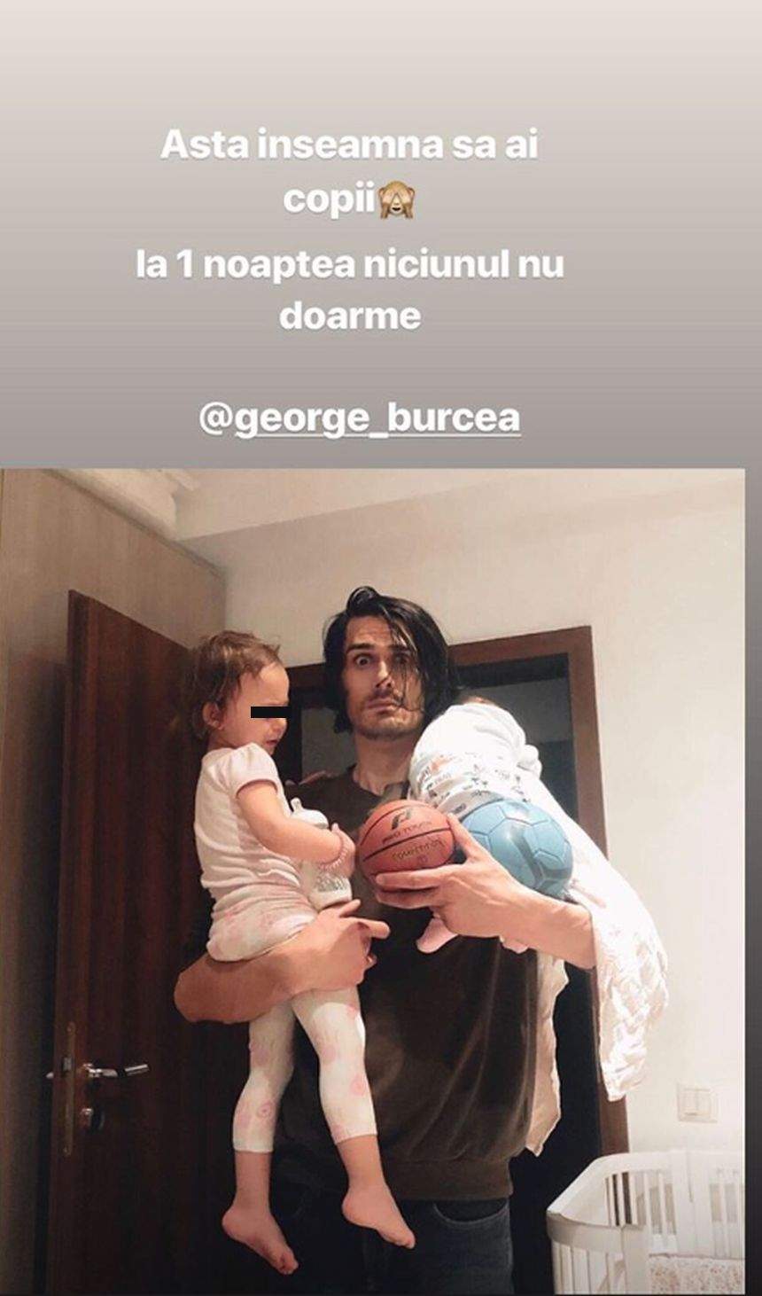 George Burcea este tatăl perfect! Cum şi-a surprins Andreea Bălan soţul în miezul nopţii / FOTO