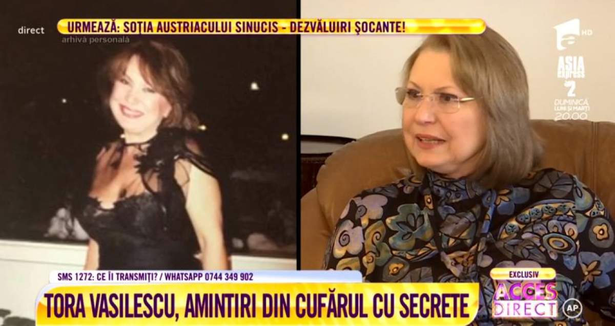 Tora Vasilescu, despre cea mai mare dramă e vieţii ei. Actriţa a pierdut o sarcină, în timp ce se afla pe scenă / VIDEO