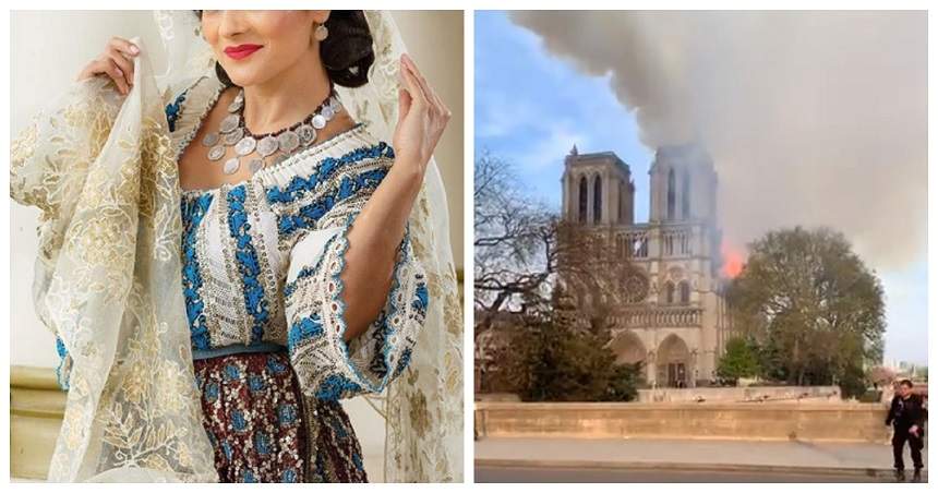 FOTO / Cântăreață de muzică populară de la noi, surprinsă de incendiul de la Catedrala Notre-Dame: „Printre ultimii turiști”