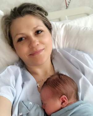 Mirela Vaida, prima plimbare cu bebeluşul, Tudor Ştefan: "Avem deja 8 zile"