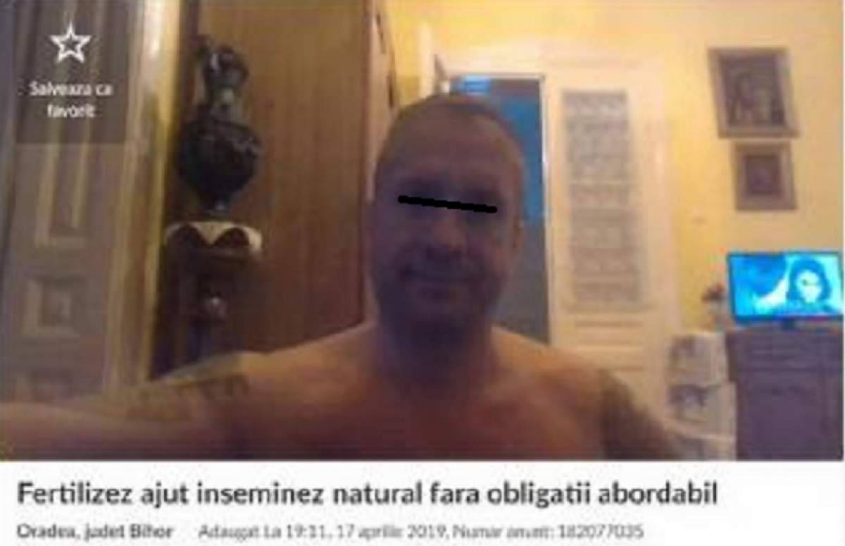 Orădean condamnat în trecut pentru trafic de minori oferă pe internet servicii de „fertilizare şi inseminare naturală”