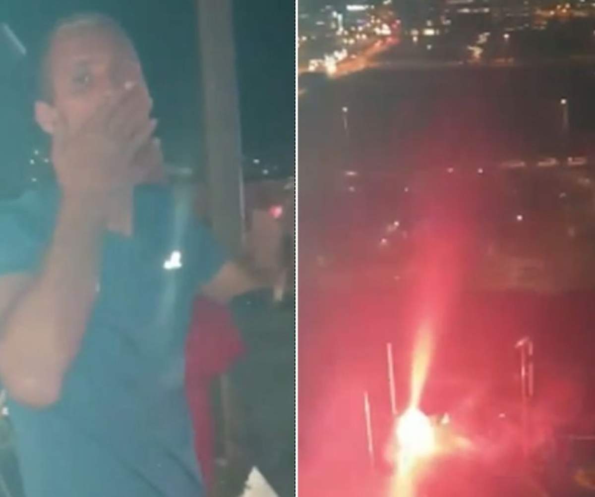 Primele imagini cu Gabi Tamaş în libertate. Cum a sărbătorit cu foc de artificii şi le-a mulţumit fanilor / VIDEO