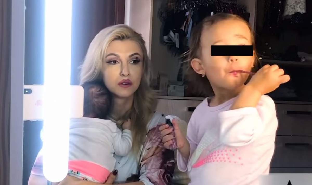 Cât de simpatice sunt! Cum arată Andreea Bălan, după ce a fost machiată de fiica ei cea mare, Ella / VIDEO
