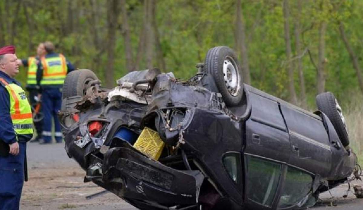 Accident grav în Ungaria! Mașina unui român s-a făcut praf