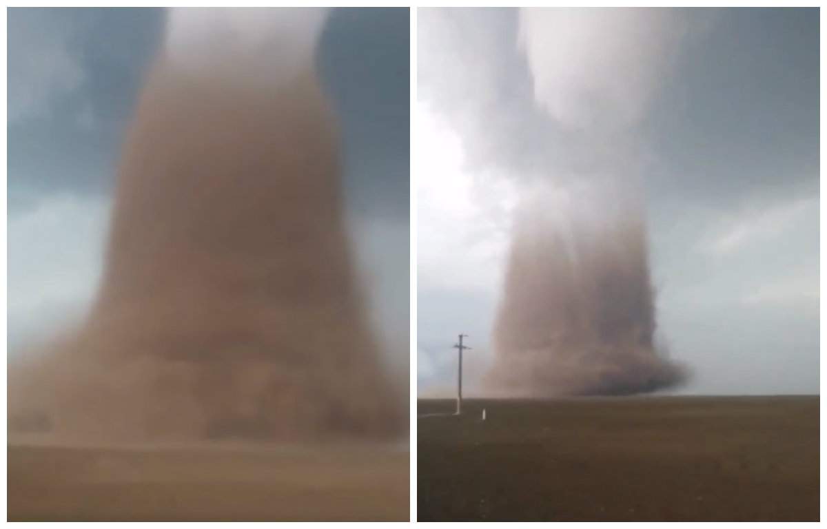 Fenomen meteo incredibil în România! O tornadă înfiorătoare s-a format lângă Slobozia. VIDEO