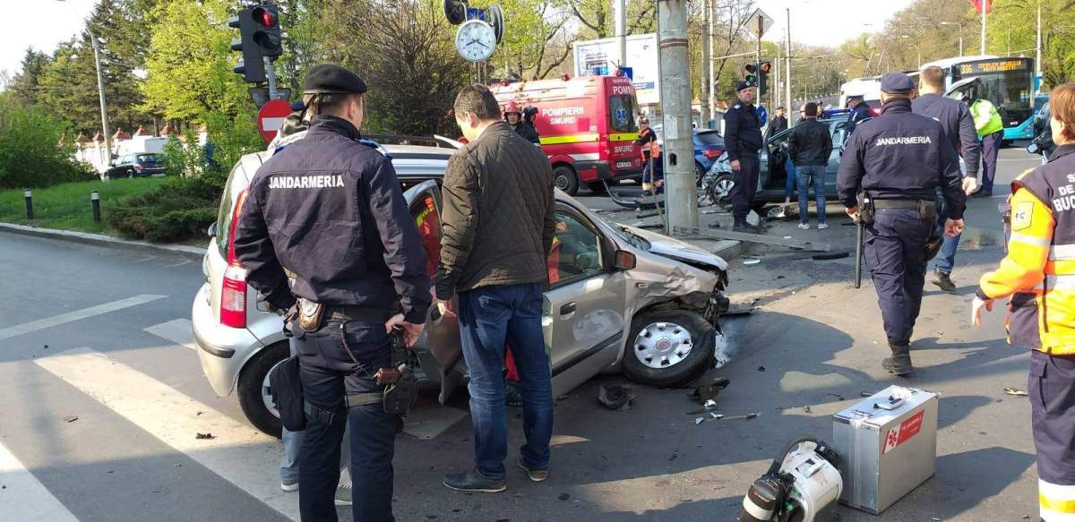 Accident serios, în urmă cu puțin timp, în Cotroceni. FOTO&VIDEO