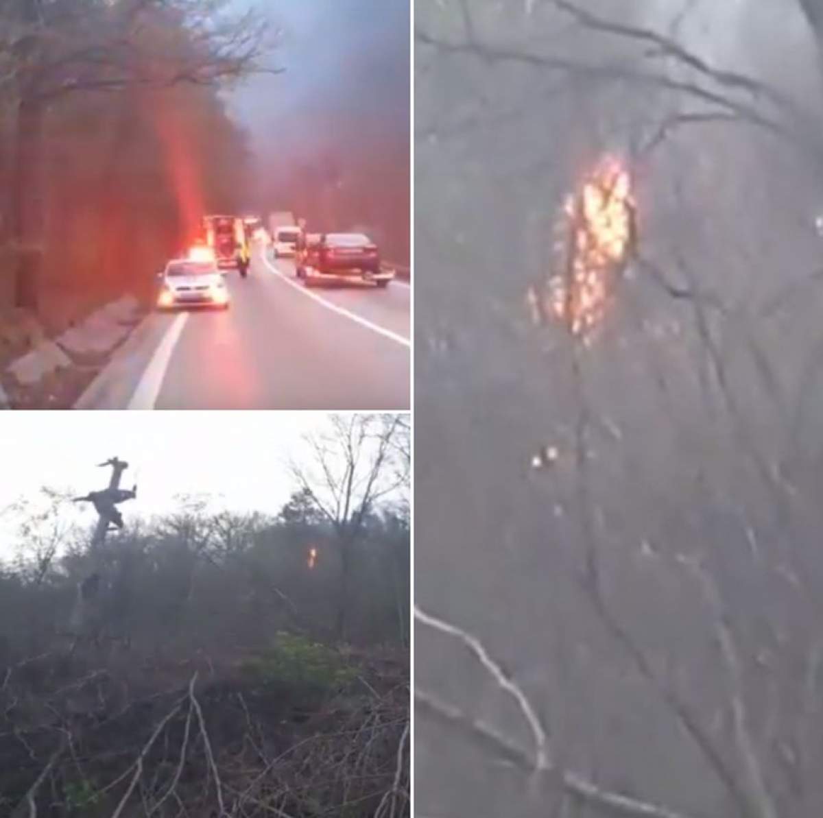 Alertă pe Valea Oltului! Incendiu devastator de vegetaţie! Traficul ameninţat / VIDEO