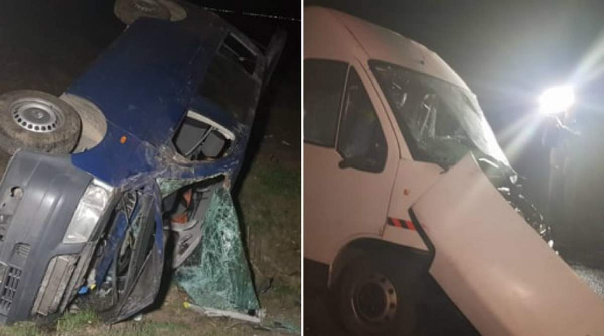 Accident foarte grav în Arad, duminică noapte! Două microbuze s-au ciocnit