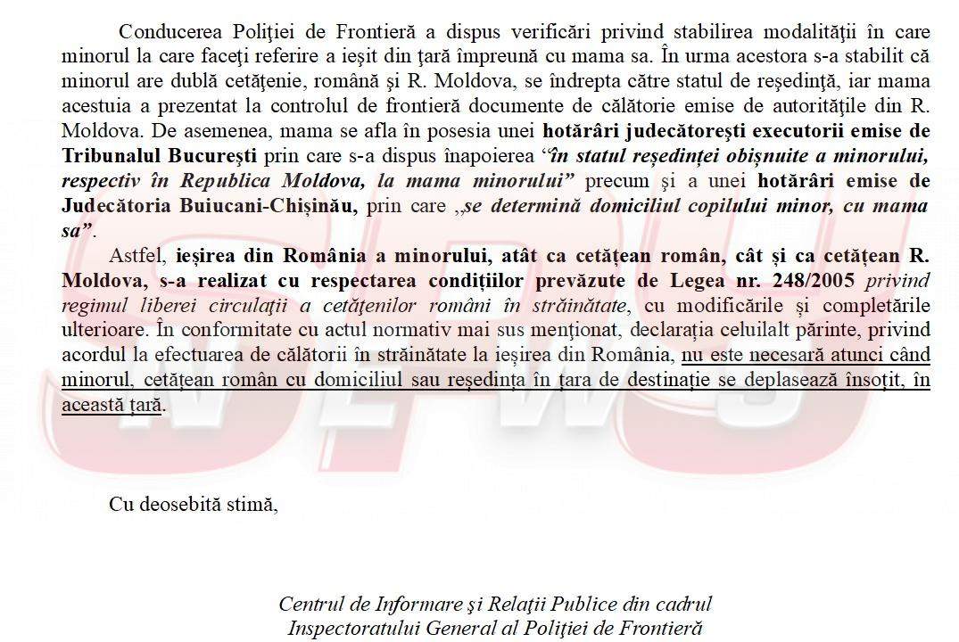 EXCLUSIV / Documente bombă în cazul băiatului răpit din faţa şcolii! Poliţia de Frontieră, acuzată de fapte grave