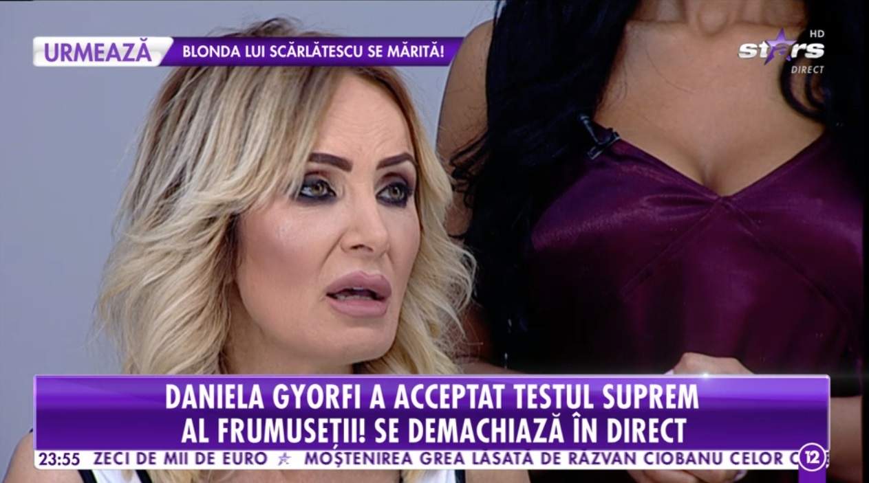 Daniela Gyorfi, la testul suprem al frumuseții! S-a demachiat în direct, iar ăsta este rezultatul! FOTO