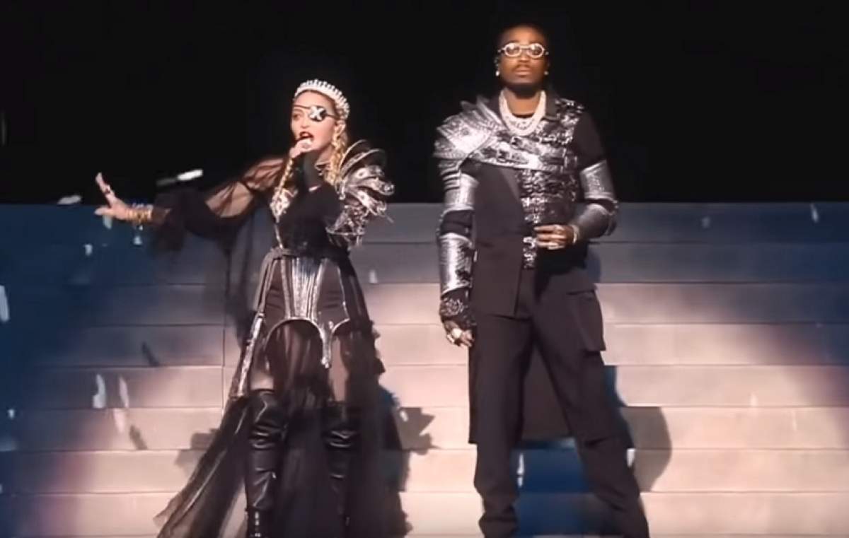 Imagini șocante la Eurovision! Madonna a căzut în gol de pe scena din Tel Aviv