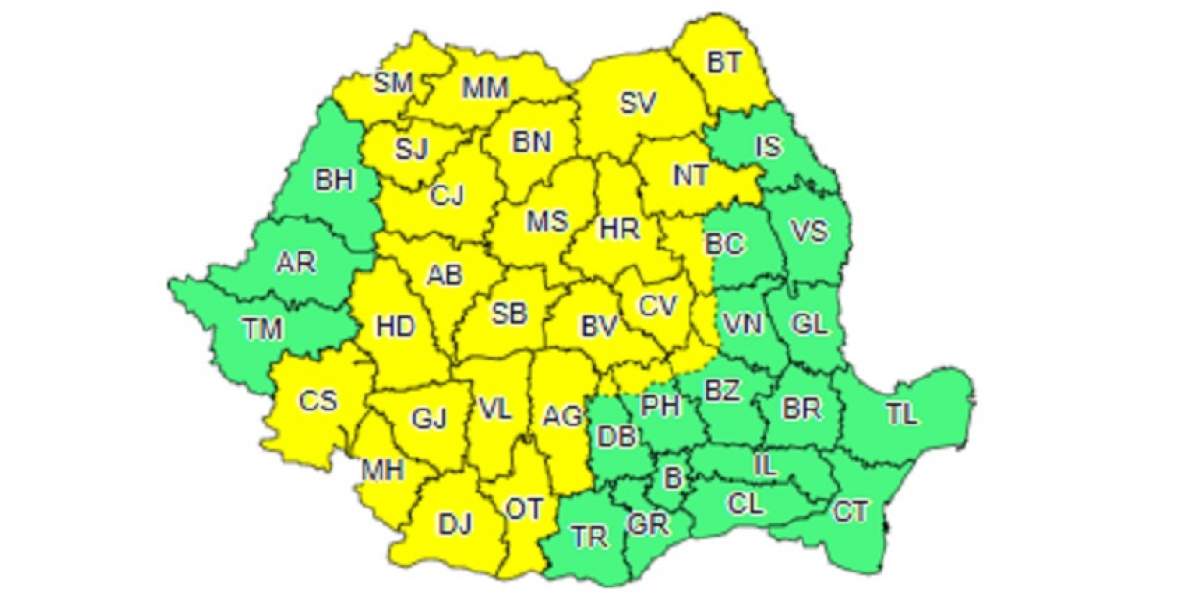 UPDATE / Nu scăpăm de ploi! ANM a emis o nouă atenţionare cod galben