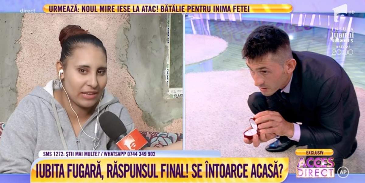 Confruntare şocantă în direct, urmată de o cerere în căsătorie! Ce a ales femeia care a fugit de dragostea lui Constantin. VIDEO