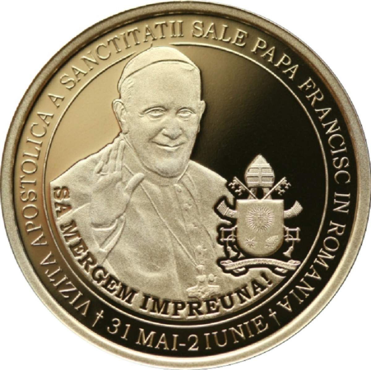 Atenţie colecţionari! BNR lansează monede care celebrează vizita Papei Francisc în România