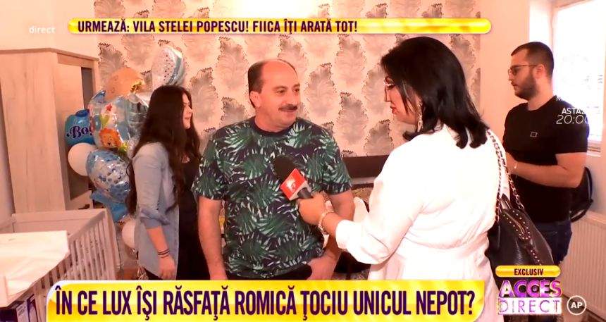 Romică Ţociu şi-a adus acasă primul nepot. "Sunt cel mai fericit, dau de băut"