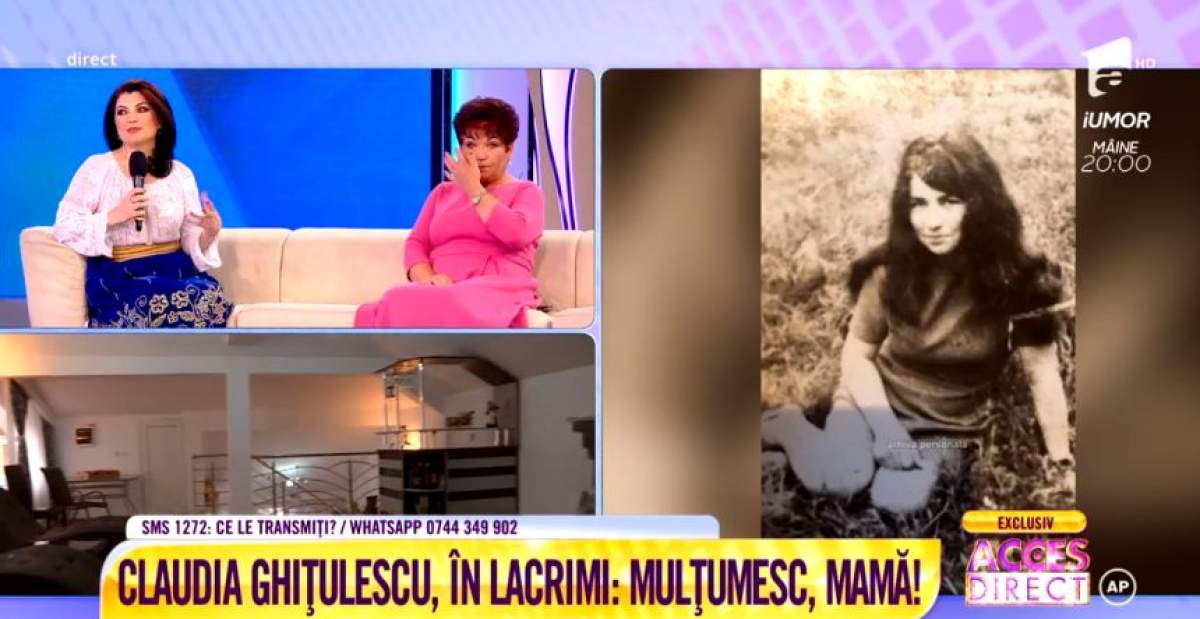 Emoţii de nedescris! Claudia Ghiţulescu şi-a făcut mama să plângă, în direct, la tv