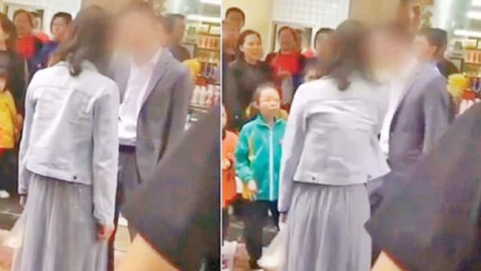 O femeie, ploaie de palme către iubitul său, într-un supermarket! Ce a enervat-o