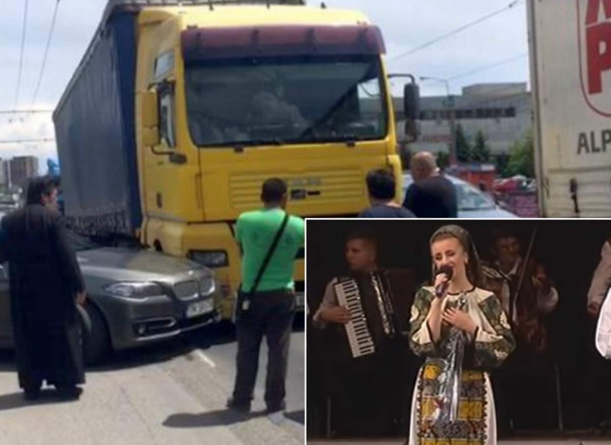 Maşina unei cântăreţe de muzică populară, implicată într-un accident rutier, în Timişoara