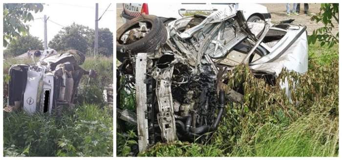 Accident grav în Iași! Șoferul unui autoturism a fost spulberat de tren, pentru că era atent la telefonul mobil