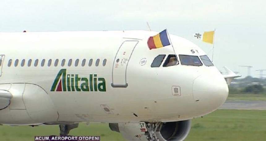 Gestul de apropiere al Papei Francisc, față de România! Ce steag a fost arborat pe avionul cu care a sosit Sanctitatea Sa