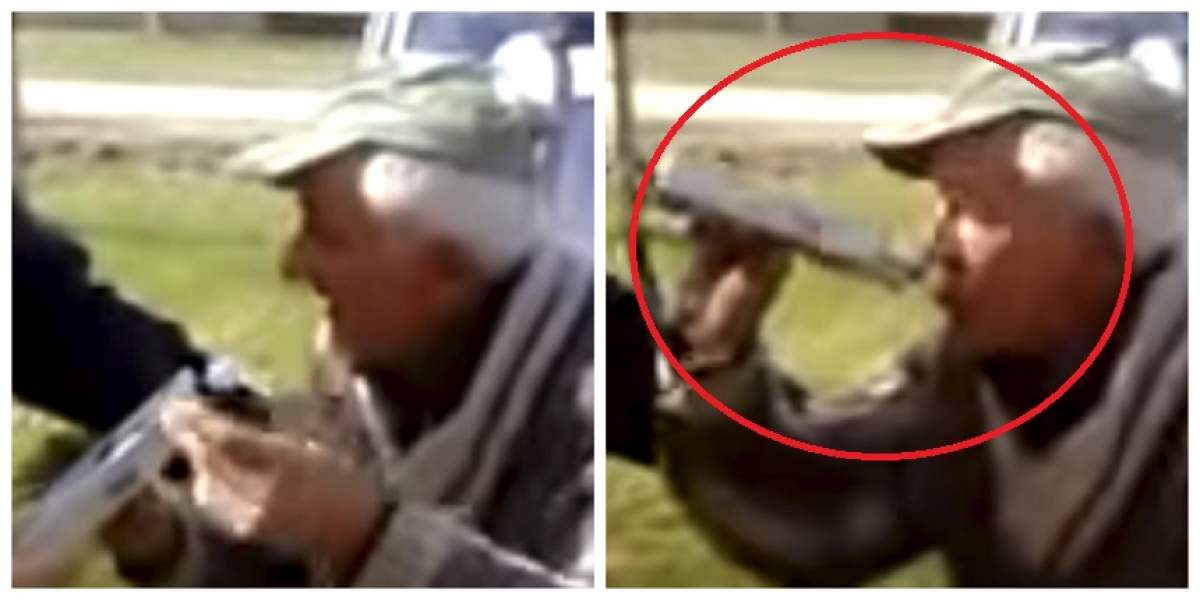 Imaginile care au ajuns virale! Un bătrân a vrut „să bea” dintr-un etilotest, iar polițiștii s-au prăpădit de râs. VIDEO