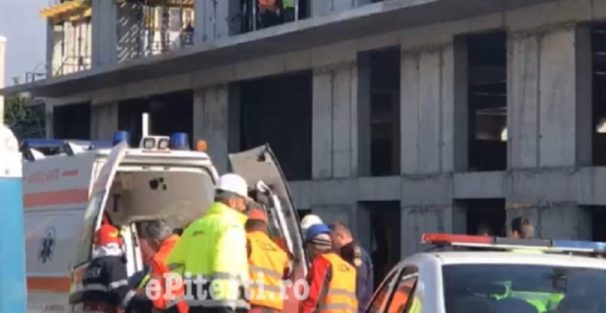 Muncitor din Pitești, prins în beton în timpul construcției unui bloc