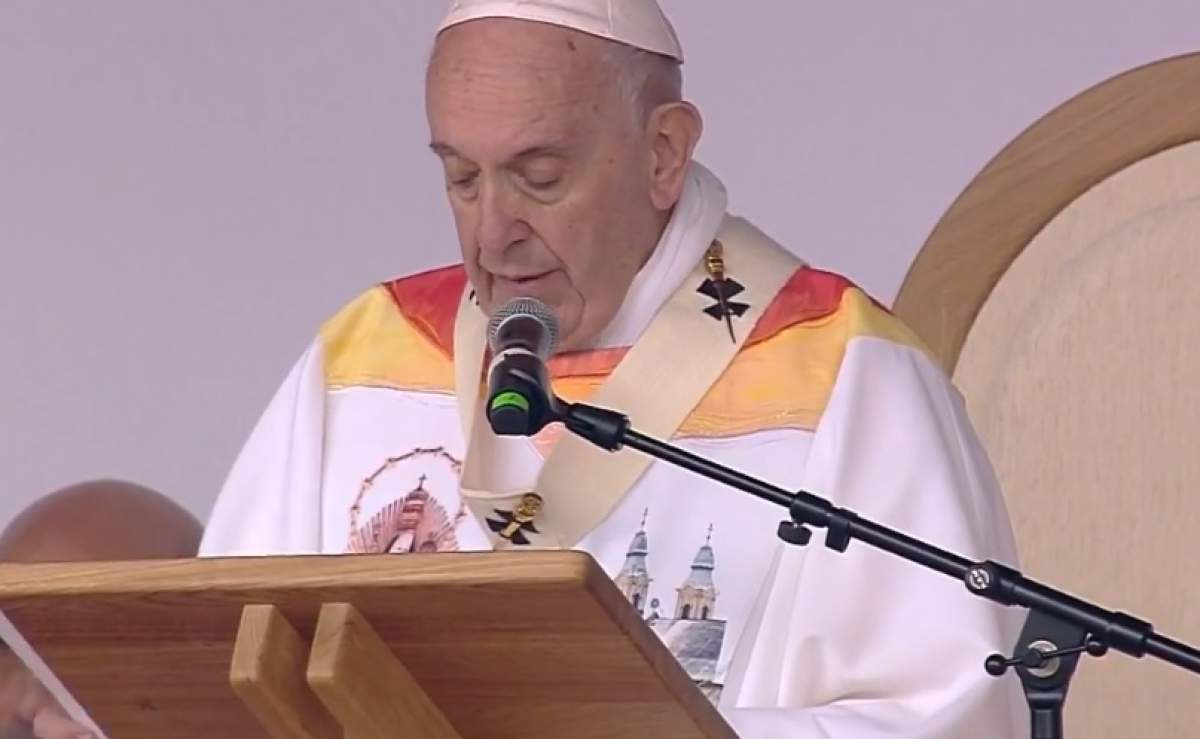 Discursul Papei Francisc, la Iași. Suveranul Pontif a vorbit în fața a mii de enoriași
