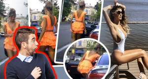 VIDEO / Bomba sexy de la “Neatza” a făcut fericit un bărbat, în plină stradă! Imagini fierbinţi