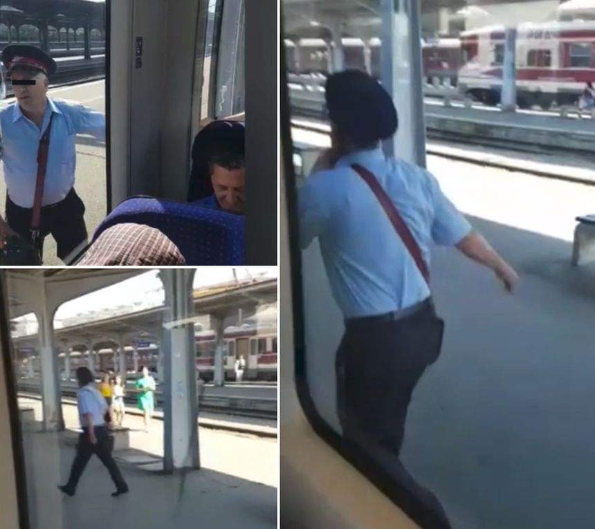 "Naşul" s-a făcut de râs, dimineaţă, în faţa călătorilor. A început să alerge după un tren CFR, după ce mecanicul l-a uitat pe peron / VIDEO